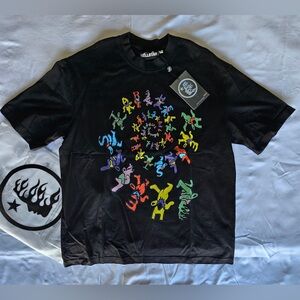 Hellstar Black Graphic Spiral Dance T-Shirt